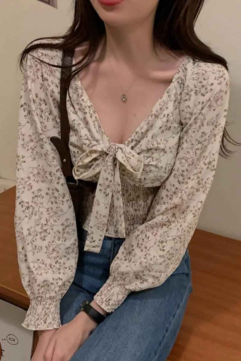 V Neck Chiffon Blouse - MRC STOREtopMy StoreV Neck Chiffon BlouseMRC STORECJNSSYCS06984-ApricotApricot