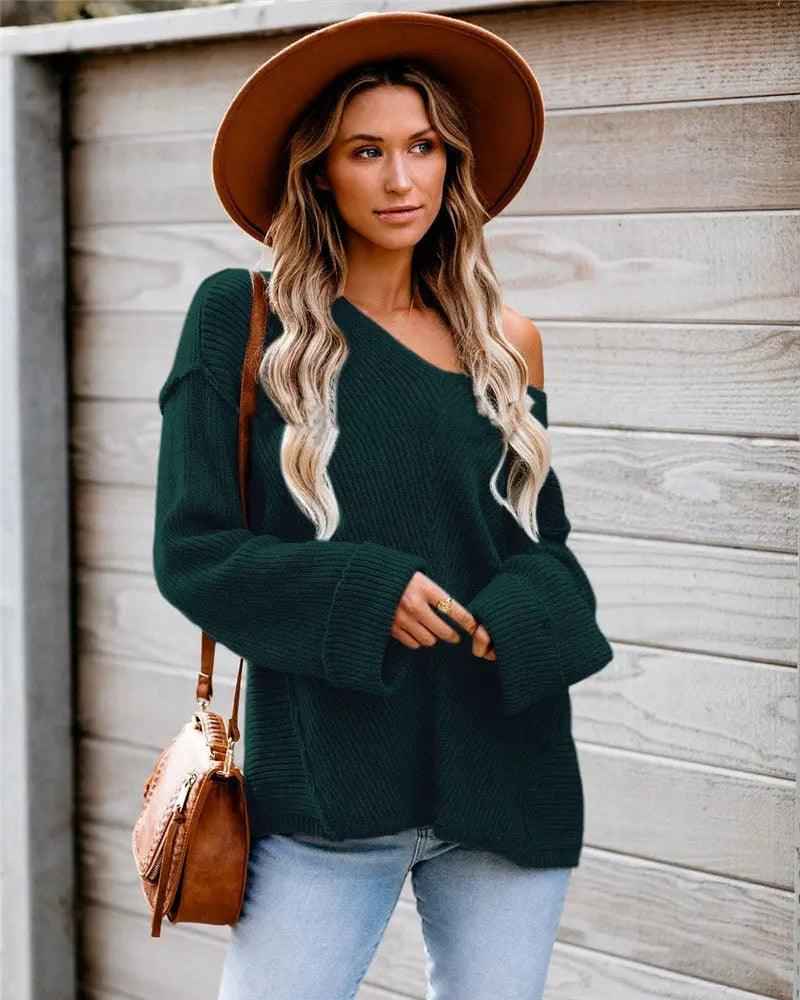 V - neck Sweater - MRC STOREtopMy StoreV - neck SweaterMRC STORECJCS114125815OLDark GreenL