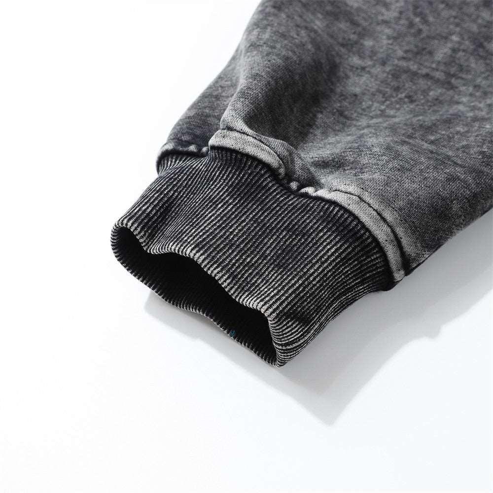 Vintage Black Acid Wash Hoodie with Embroidered Logo Patch - MRC STORETopMy StoreVintage Black Acid Wash Hoodie with Embroidered Logo Patch - MRC STOREMRC STORECJWY209581603CXBrownL