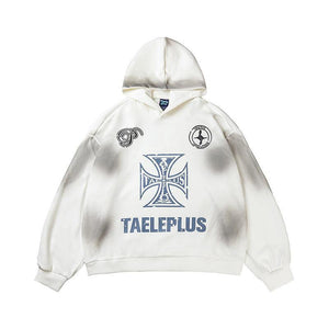 Vintage Cross Letter Printed Distressed Hooded Sweater - Men's Pullover Hoodie - MRC STOREHoodieMy StoreVintage Cross Letter Printed Distressed Hooded Sweater - Men's Pullover Hoodie - MRC STOREMRC STORECJWY214599802BYWhiteL