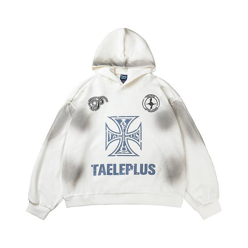 Vintage Cross Letter Printed Distressed Hooded Sweater - Men's Pullover Hoodie - MRC STOREHoodieMy StoreVintage Cross Letter Printed Distressed Hooded Sweater - Men's Pullover Hoodie - MRC STOREMRC STORECJWY214599802BYWhiteL