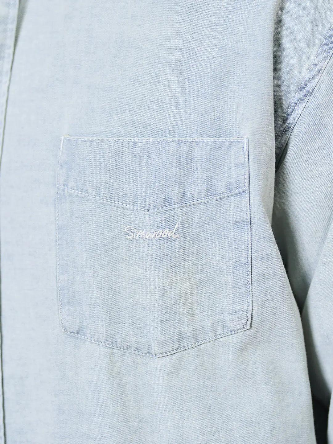 Vintage Embroidered Denim Shirt - MRC STORETopMy StoreVintage Embroidered Denim Shirt - MRC STOREMRC STORECJDS158001804DWLight Blue2XL