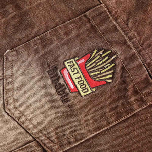 Vintage Punk Denim Jacket - MRC STOREtopMy StoreVintage Punk Denim JacketMRC STORECJXZ209743402BYBrownL