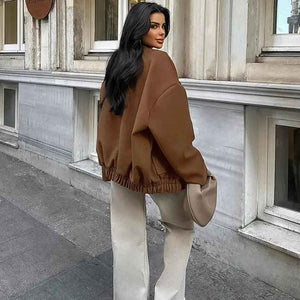 Vintage Woolen Stand Collar Coat - MRC STORETopMy StoreVintage Woolen Stand Collar CoatMRC STORECJQB210715703CXBrownL