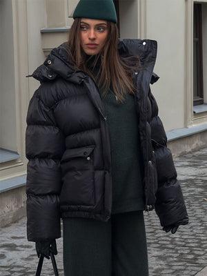 Warm Cotton - Padded Hooded Overcoat - MRC STOREJacketsMRC STOREWarm Cotton - Padded Hooded Overcoat MRC STORE MRC STORECJJK255502303CXBlackL