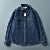 Washed Blue Retro Denim Jacket - MRC STORETopMy StoreWashed Blue Retro Denim Jacket - MRC STOREMRC STORECJDS210521906FUY682 Royal BlueL