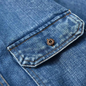 Washed Blue Retro Denim Jacket - MRC STORETopMy StoreWashed Blue Retro Denim Jacket - MRC STOREMRC STORECJDS210521906FUY682 Royal BlueL