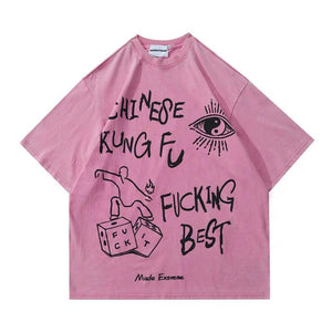 Washed Vintage Fashion T-Shirt - MRC STORETopMy StoreWashed Vintage Fashion T-Shirt - MRC STOREMRC STORECJDS167181112LOPink2XL