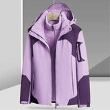 Waterproof Jacket Three - in - one - MRC STOREclothesMy StoreWaterproof Jacket Three - in - oneMRC STORECJYD186486520TGLight Purple For Women4XL