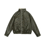 Winter Coat PU Leather Coat with Lamb Wool Lining - MRC STORETopMRC STOREWinter Coat PU Leather Coat with Lamb Wool Lining - MRC STOREMRC STORECJPK211782706FUGreenL