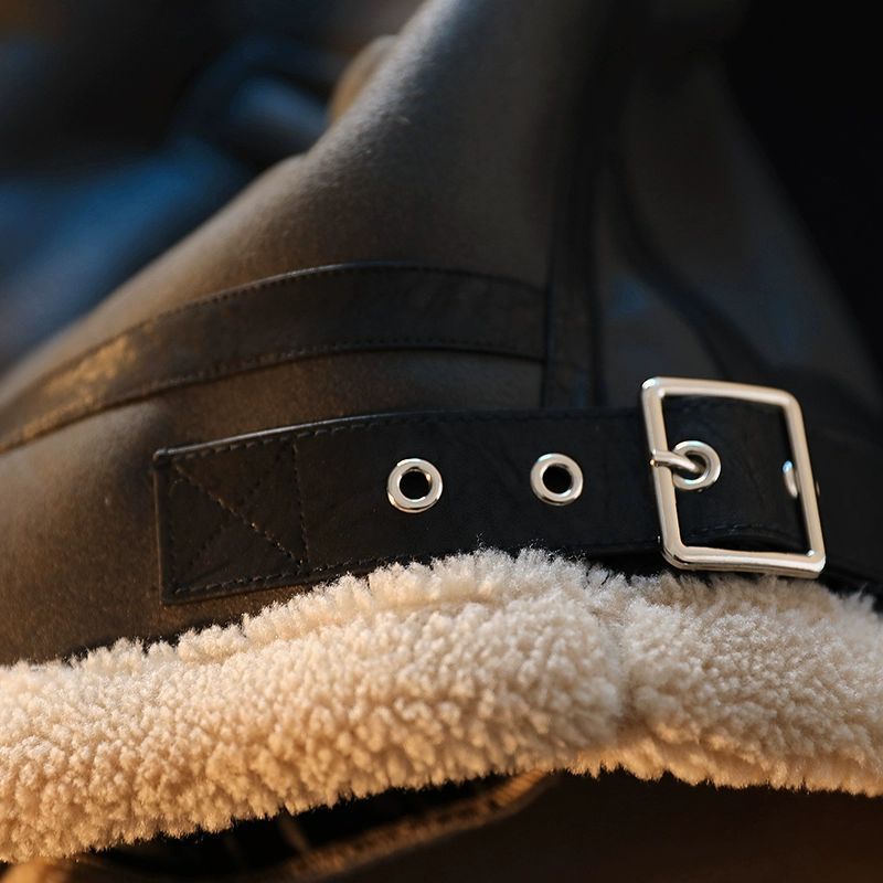 Winter Fleece Cashmere Leather Coat - MRC STOREJacketsMEC STOREWinter Fleece Cashmere Leather Coat MEC STORE MRC STORECJPK255533504DWBlack2XL