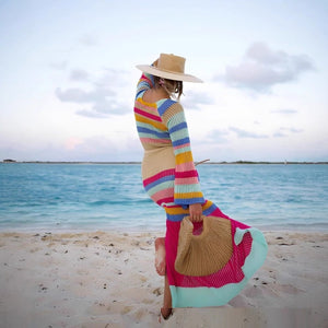 Women’s Beach Dress - Striped Pullover Chic - MRC STOREDressMy StoreWomen’s Beach Dress - Striped Pullover Chic My Store MRC STORECJLY232430604DWPinkL