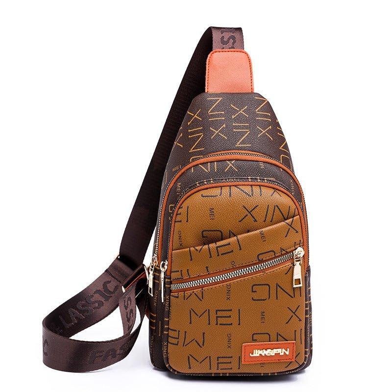 Women’s Crossbody Chest Bag - Fashion Letters PU - MRC STOREAccessoriesMy StoreWomen's Chest Bag with Fashion Letters – New Printed Crossbody Bag for Daily Use - MRC STOREMRC STORECJYD227342402BYBrown