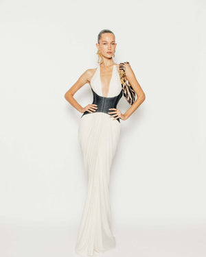 Women’s Deep V Halter Denim Dress - MRC STOREDressMy StoreWomen’s Deep V Halter Denim Dress My Store MRC STORECJLY249108704DWWhiteL