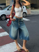 Women’s Denim Shorts - Multi - Breasted Cropped Fit - MRC STOREShortsMy StoreWomen’s Denim Shorts - Multi - Breasted Cropped Fit My Store  40.73MRC STORECJNZ241654616PKBlueL