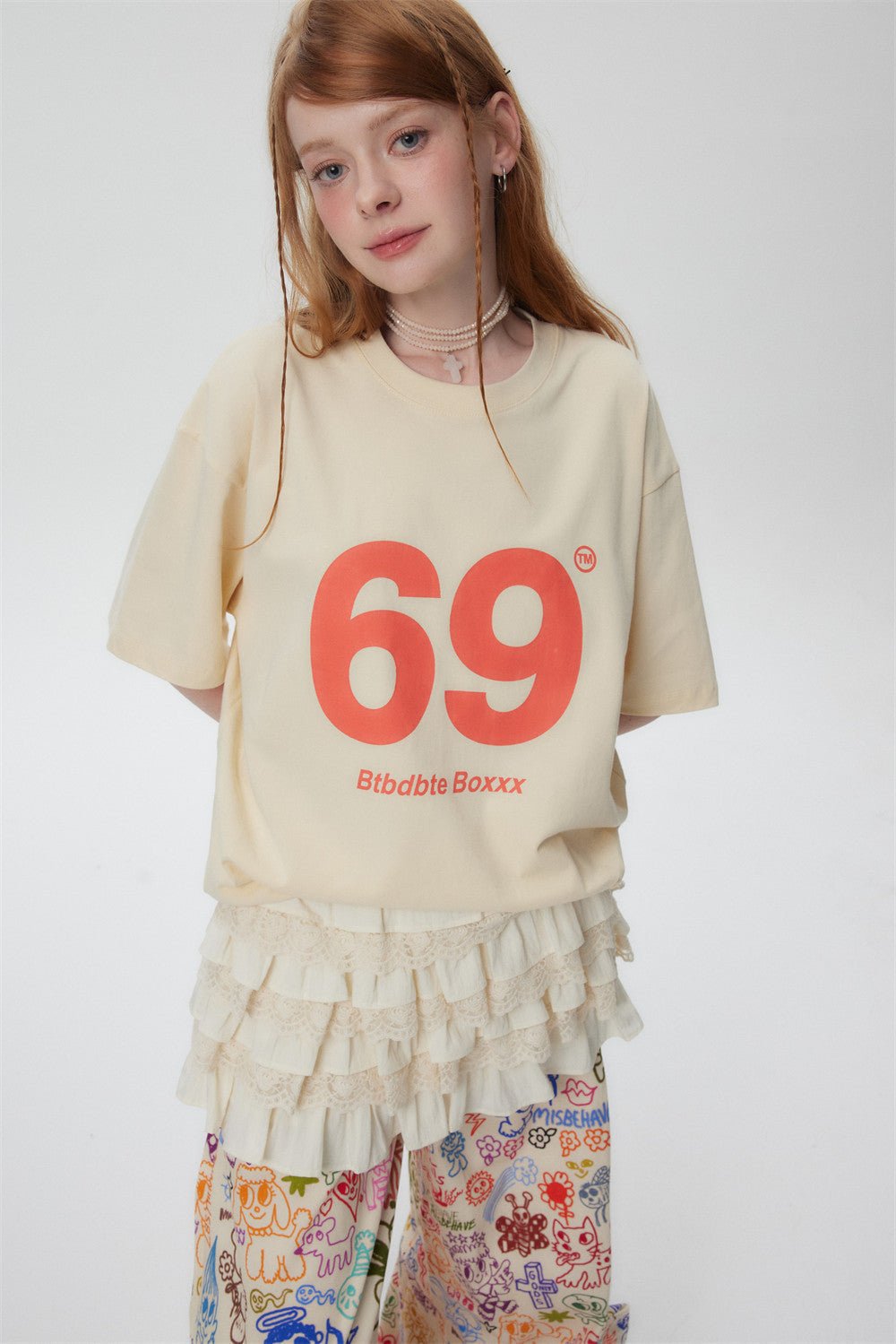 Women’s Digital 69 T-Shirt - Street Fashion Loose - MRC STORET-ShirtsMy StoreWomen’s Digital 69 T-Shirt - Street Fashion Loose My Store MRC STORECJYH206160802BYApricotL