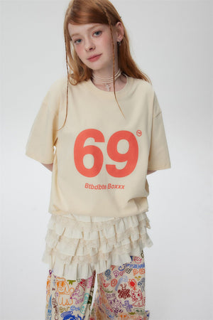 Women’s Digital 69 T-Shirt - Street Fashion Loose - MRC STORET-ShirtsMy StoreWomen’s Digital 69 T-Shirt - Street Fashion Loose My Store MRC STORECJYH206160802BYApricotL