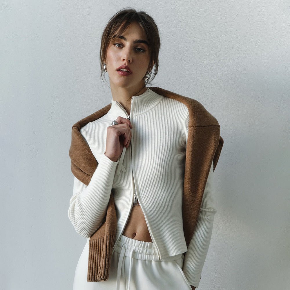 Women’s Double Zipper Thermal Cardigan - MRC STOREJacketsMy StoreWomen’s Double Zipper Thermal Cardigan My Store MRC STORECJMY249044903CXWhiteL