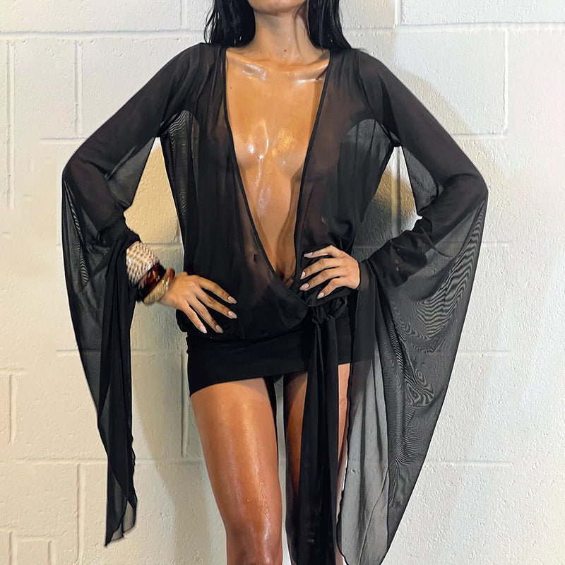 Women's Dress - Black Mesh Mini High Waist - MRC STOREDressMy StoreWomen's Dress - Black Mesh Mini High WaistMRC STORECJLY228807003CXBlackL