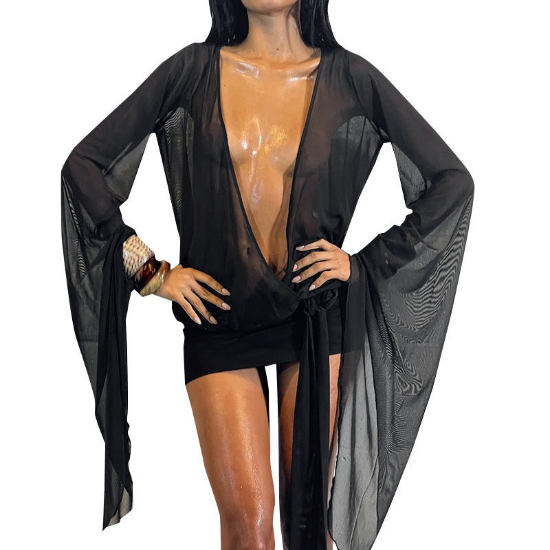 Women's Dress - Black Mesh Mini High Waist - MRC STOREDressMy StoreWomen's Dress - Black Mesh Mini High WaistMRC STORECJLY228807003CXBlackL