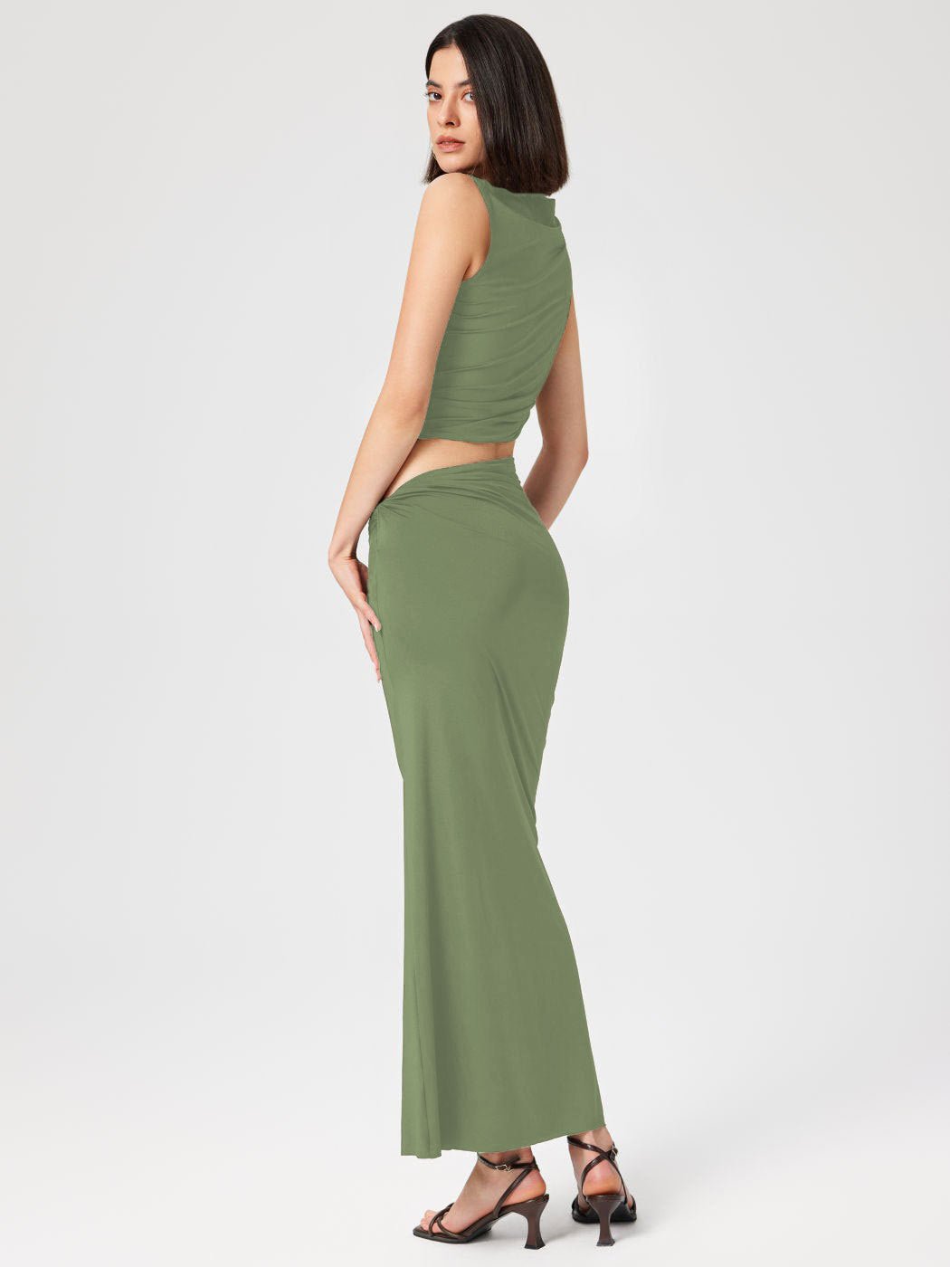 Women’s Fashion Suit - Sleeveless Long Skirt Set - MRC STOREsetMy StoreWomen’s Fashion Suit - Sleeveless Long Skirt Set My Store MRC STORECJYD238238805EVDark BrownL