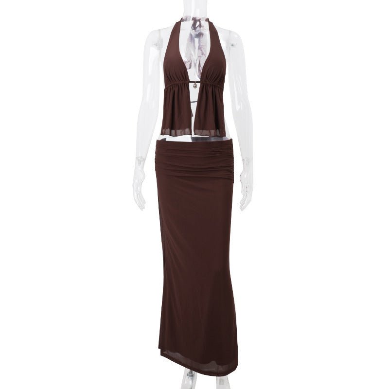 Women’s Halter Skirt Suit - Cut - Out Brown Set - MRC STOREsetMy StoreWomen’s Halter Skirt Suit - Cut - Out Brown Set My Store  29.03MRC STORECJLS237615903CXBrownL