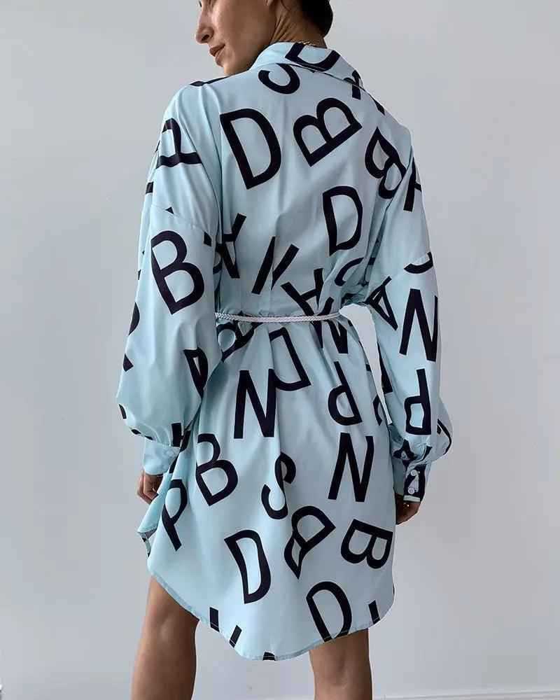 Women's Long Sleeve Letter Print Shirt Dress – Trendy Oversized - MRC STOREtopMy StoreWomen's Long Sleeve Letter Print Shirt Dress – Trendy OversizedMRC STORECJNSSYCS07223-Blue-LBlueL