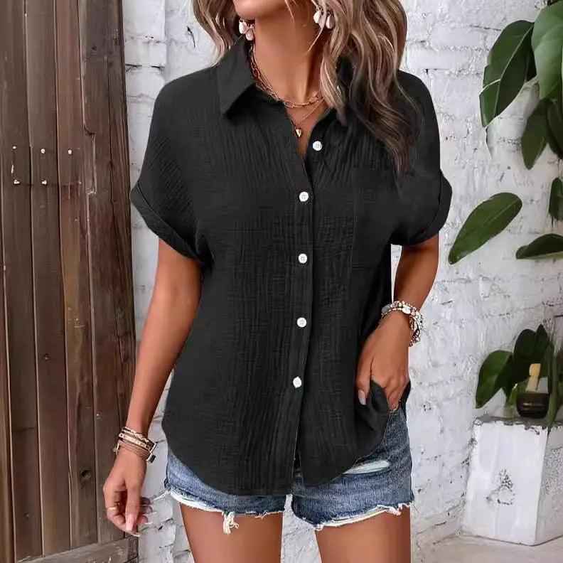 Women's Sleeve Button Shirt - MRC STOREshirtMy StoreWomen's Sleeve Button ShirtMRC STORECJYD208920123WDBlackL