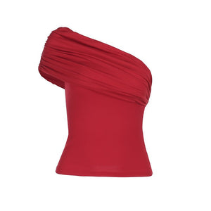 Women’s Sleeveless T-Shirt - Oblique Shoulder Red - MRC STORET-ShirtsMy StoreWomen’s Sleeveless T-Shirt - Oblique Shoulder Red My Store MRC STORECJCS235996904DWRedL
