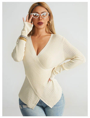 women's sweater Irregular Cross – Chic Pullover Top for a Fashion - Forward Look - MRC STORESweaters & HoodiesMy Storewomen's sweater Irregular Cross – Chic Pullover Top for a Fashion - Forward Look - MRC STOREMRC STORECJMY227505806FUBlackL