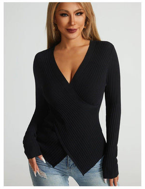 women's sweater Irregular Cross – Chic Pullover Top for a Fashion - Forward Look - MRC STORESweaters & HoodiesMy Storewomen's sweater Irregular Cross – Chic Pullover Top for a Fashion - Forward Look - MRC STOREMRC STORECJMY227505806FUBlackL
